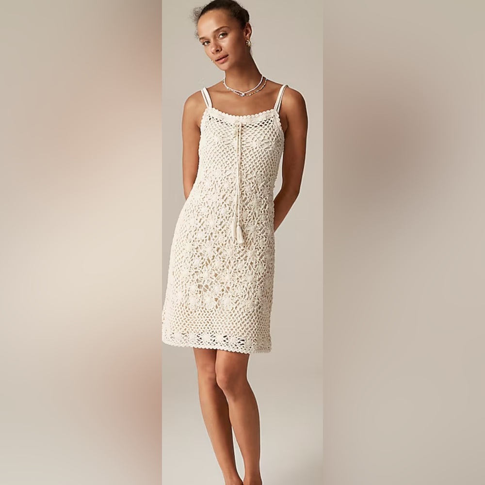 JCrew Crochet Sweater Dress Medium NWT